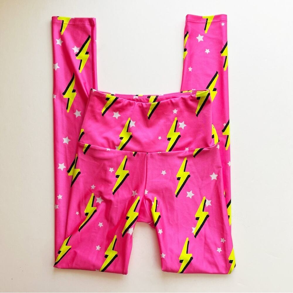Goldsheep Flex All Day Pink Neon Bolts Legging - Picture 4 of 8